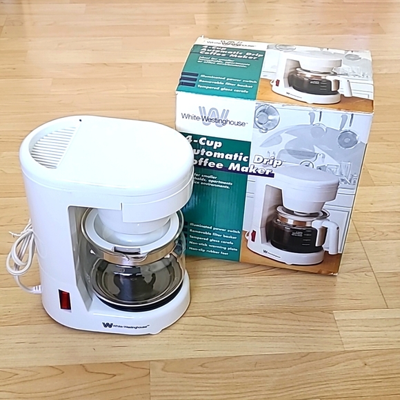 white Westinghouse Kitchen Westinghouse Space Saver 4 Cup Drip